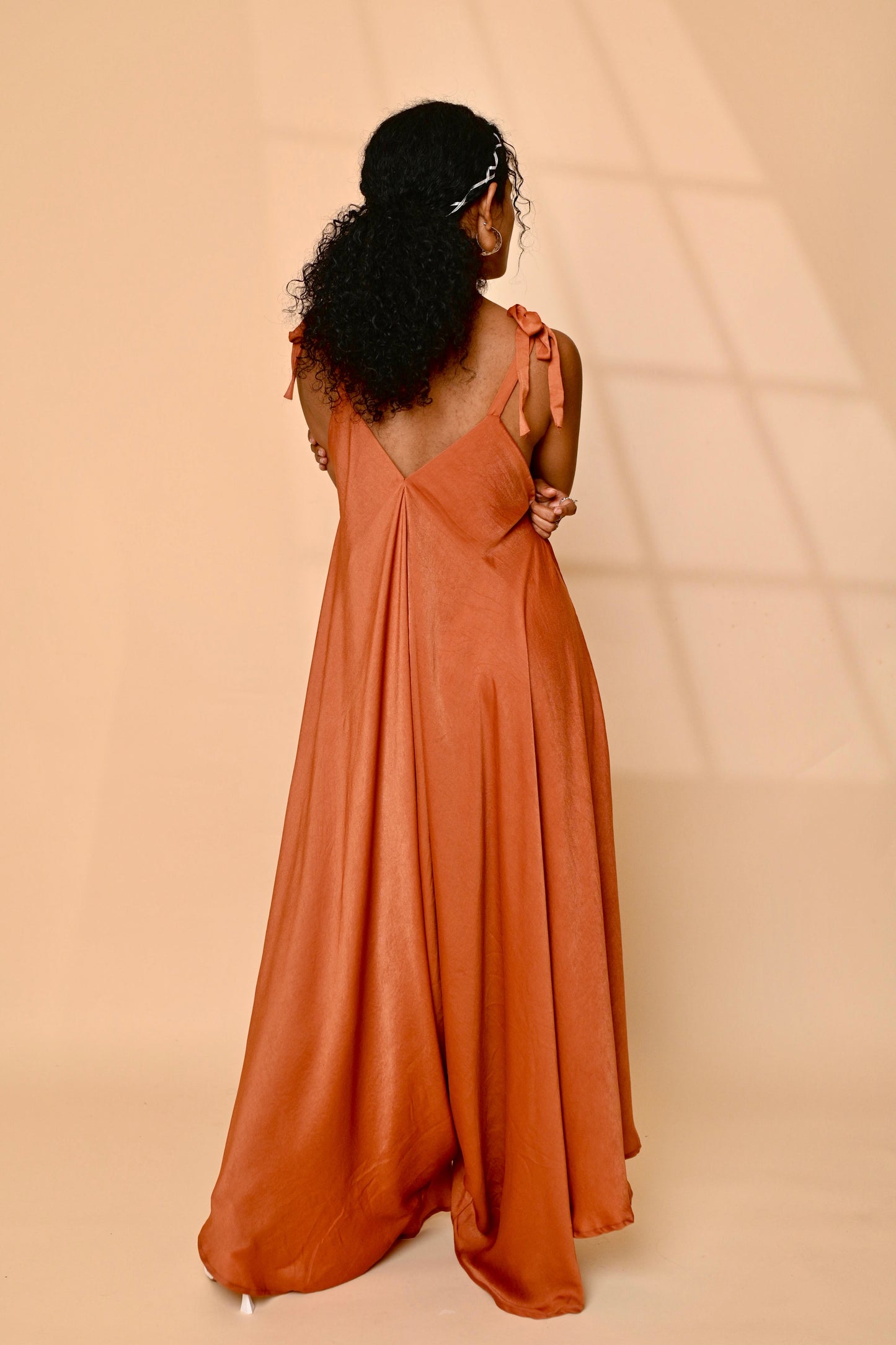 Rust flowy jumpsuit