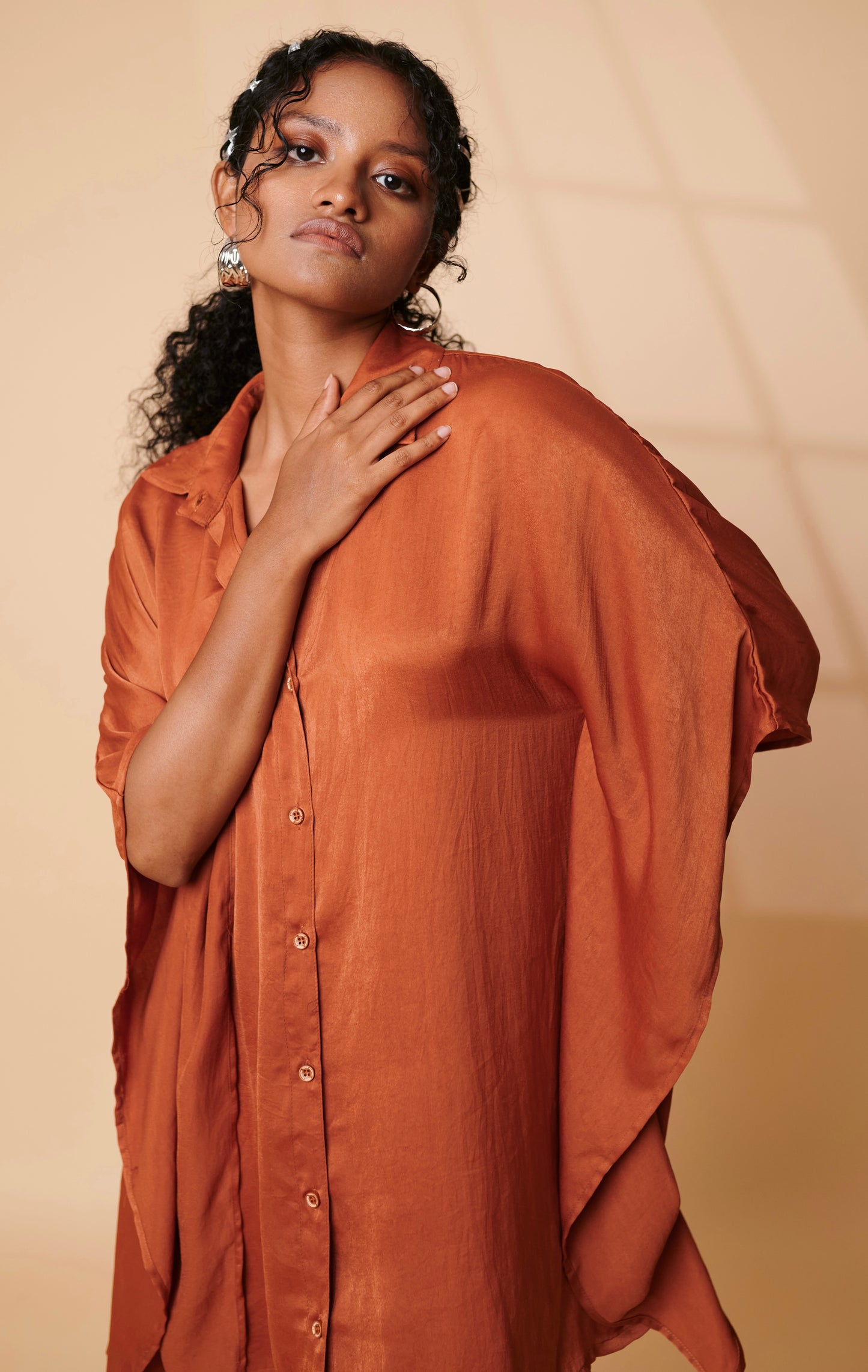 Rust shirt kaftan